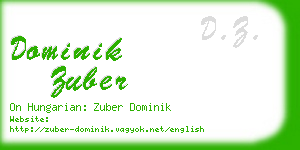 dominik zuber business card